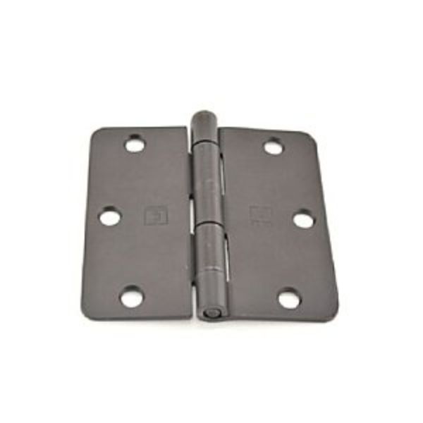 3.5 x 3.5 in. 0.25 in. Radius Full Mortise Residential Plain Bearing Hinge, Matte Antique Bronze