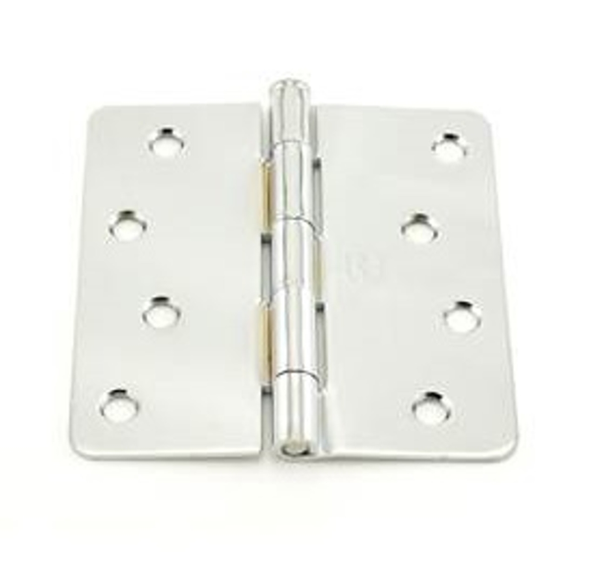 4 x 4 in. 0.25 in. Radius Full Mortise Residential Plain Bearing Hinge, Bright Chrome