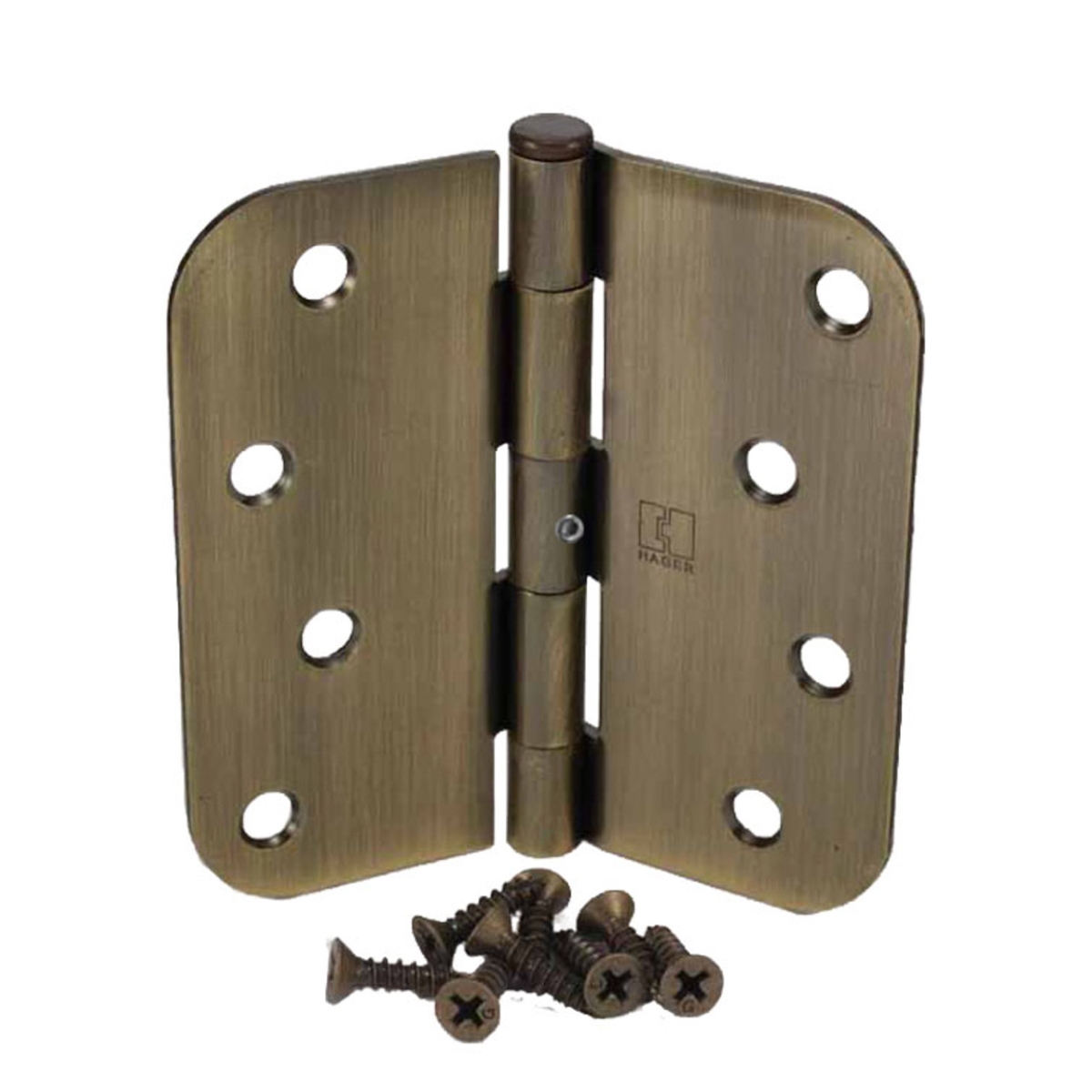 3.5 x 3.5 in. 0.625 in. Radius Full Mortise Residential Plain Bearing Hinge, Matte Antique Bronze