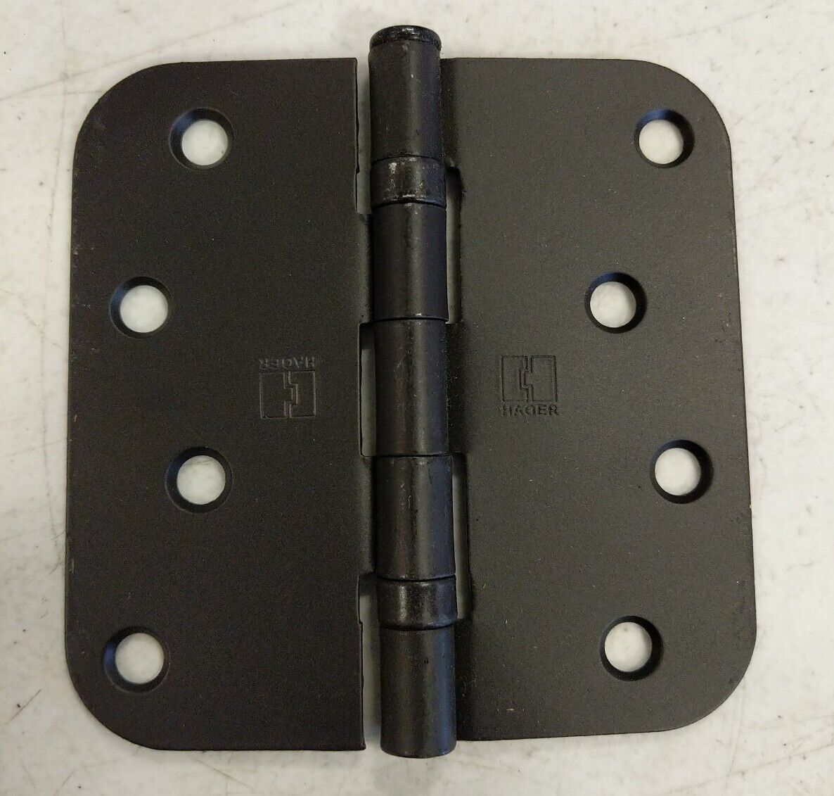 3.5 x 3.5 in. 0.625 in. Radius Full Mortise Residential Plain Bearing Hinge, Dull Black