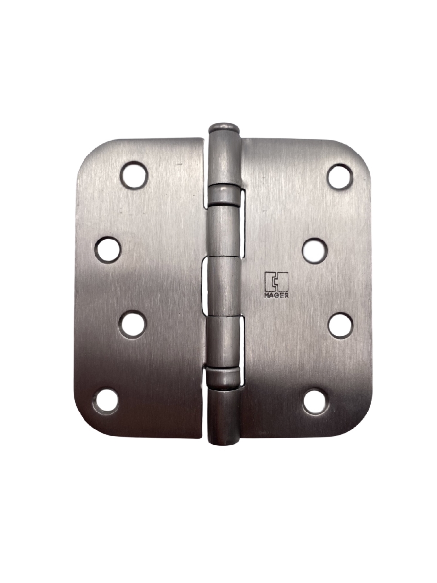 RCBB1542432D58 4 x 4 in. 0.625 in. Radius Full Mortise Residential Weight Ball Bearing Hinge, Satin Stainless Steel