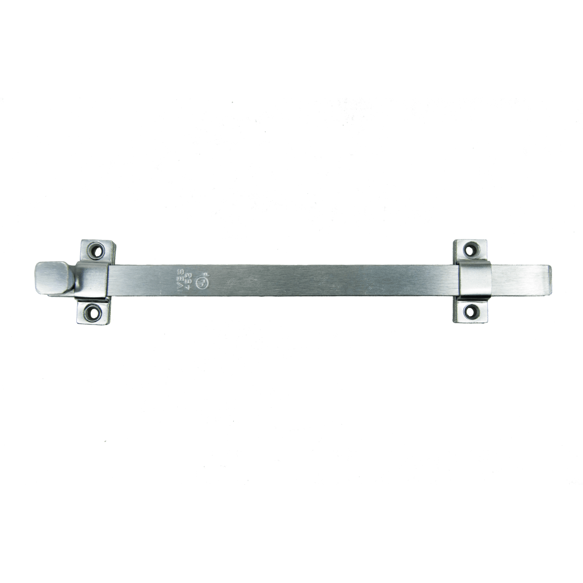 12 in. Heavy Duty Steel Top & Bottom Strike UL Listed Surface Bolt with 1.81 in. Throw, Satin Chrome