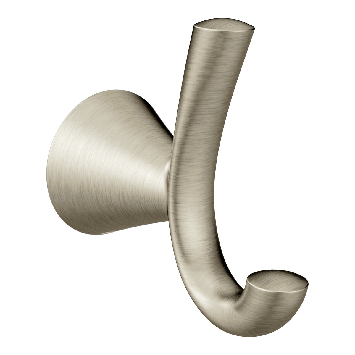 YB2303BN Glyde Double Robe Hook, Brushed Nickel
