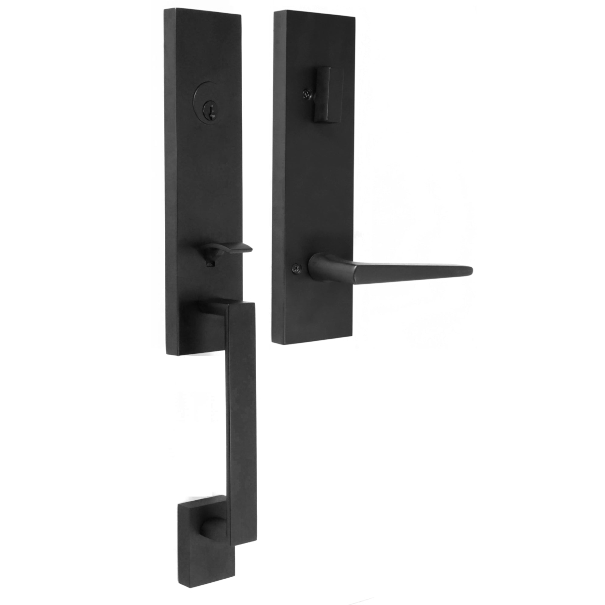 02870-272SL2D Leighton Deadbolt Keyed One Side Handle Set with Philtower Lever, Matte Black