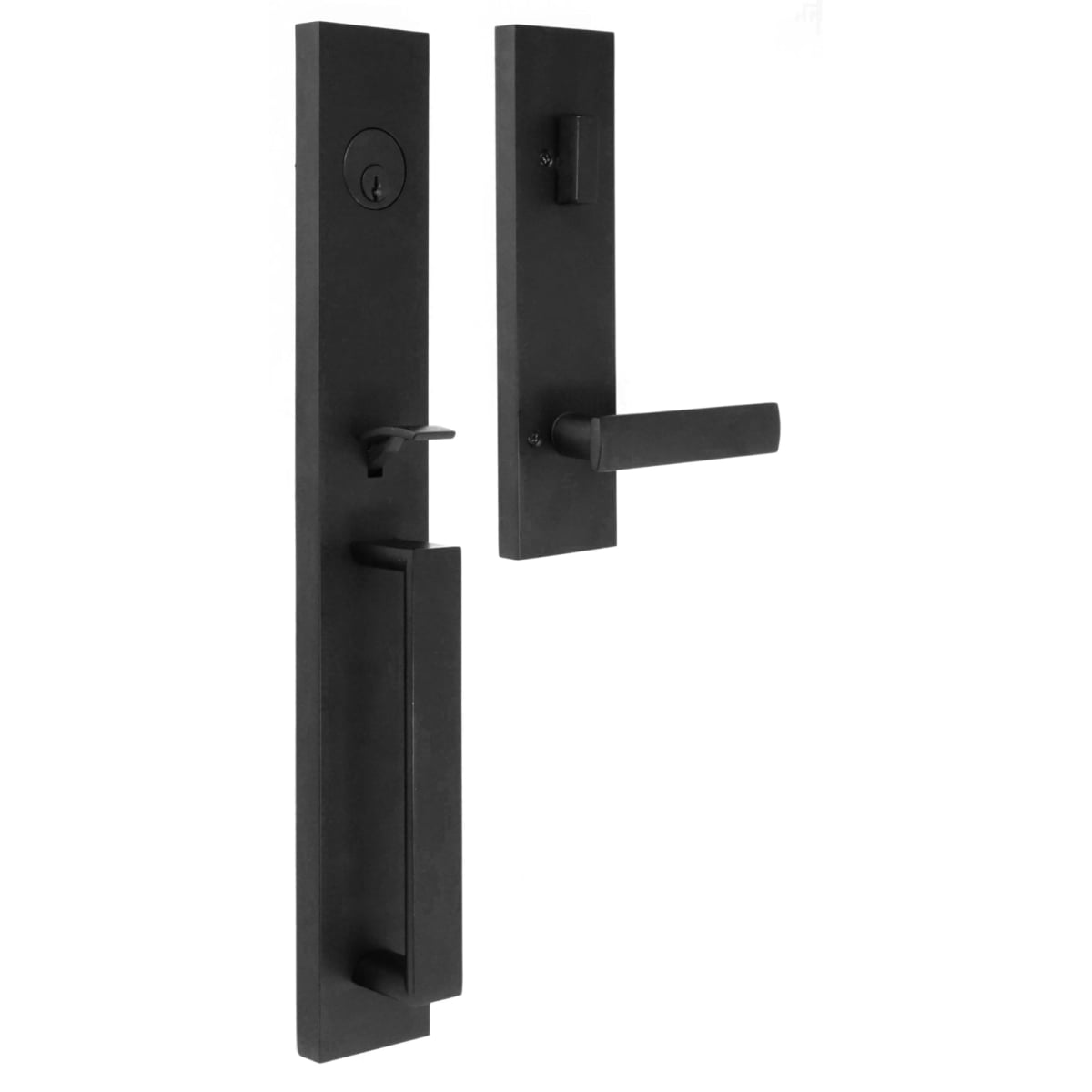 Xanthis Deadbolt Handle Set - Matte Black - Single Cylinder - Elegant Design