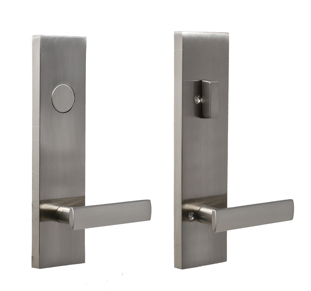 066253N3N0020 Utica Lever Addy Escutcheon Dummy Handle - Satin Nickel