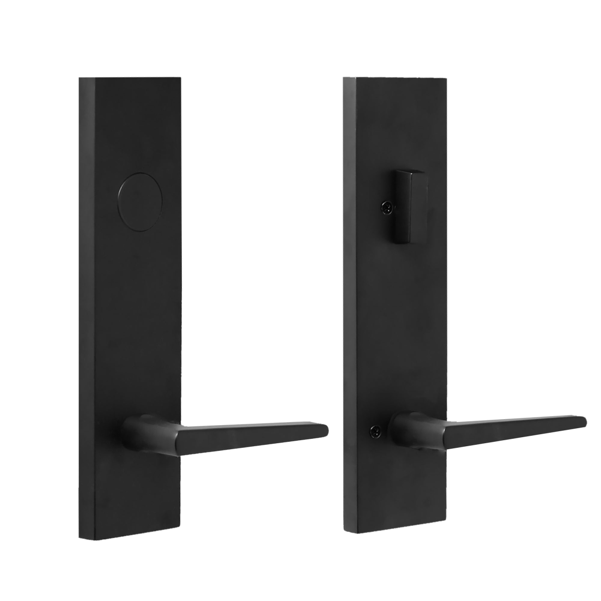 Addy Deadbolt Keyed One Side Dummy Handle Set with Philtower Lever, Matte Black