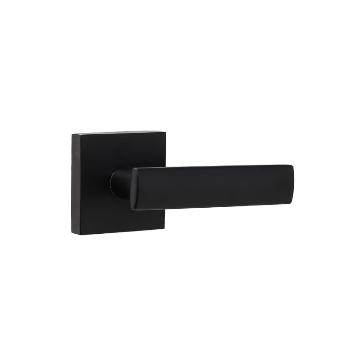 Utica Lever Passage Lock with Adjustable Latch and Full Lip Strike Matte Black Finish