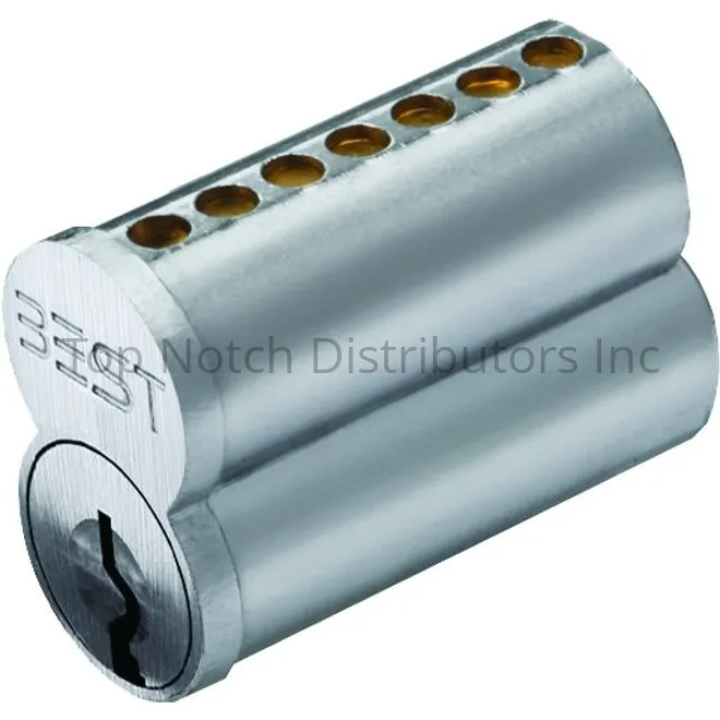 1C7J1626 Standard 7 Pin J Keyway Uncombinated Core - Satin Chrome Finish