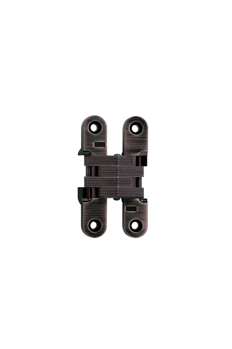 212US10BL 0.75 x 3.75 in. Medium Duty Invisible Hinge for 1.125 in. Doors - Lacquered Oil Rubbed Bronze Finish