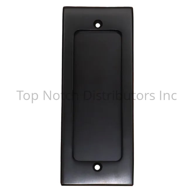 2215US10B Modern Rectangular Flush Pull - Oil Rubbed Bronze Finish
