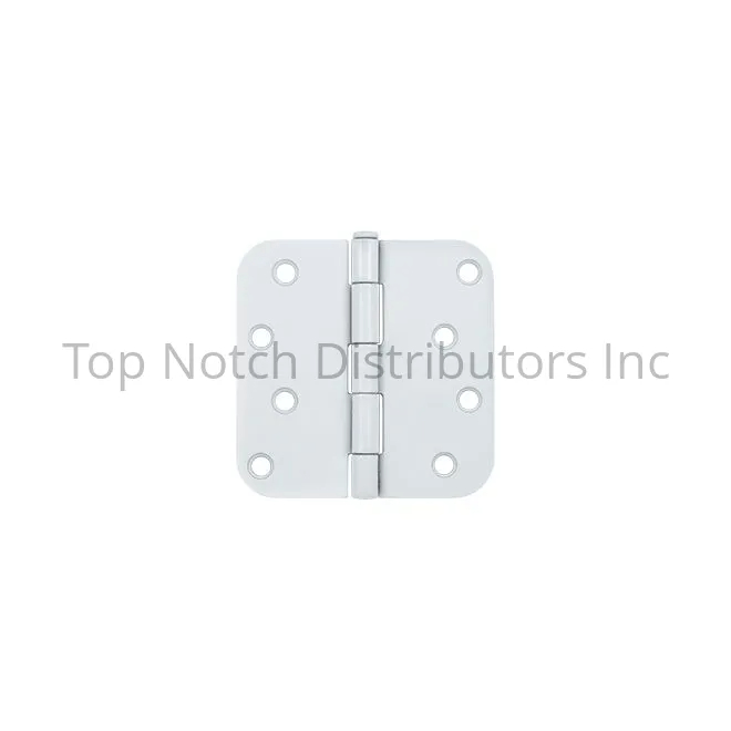 S44R5USPW 4 x 4 x 0.63 in. Radius Hinge - White Finish