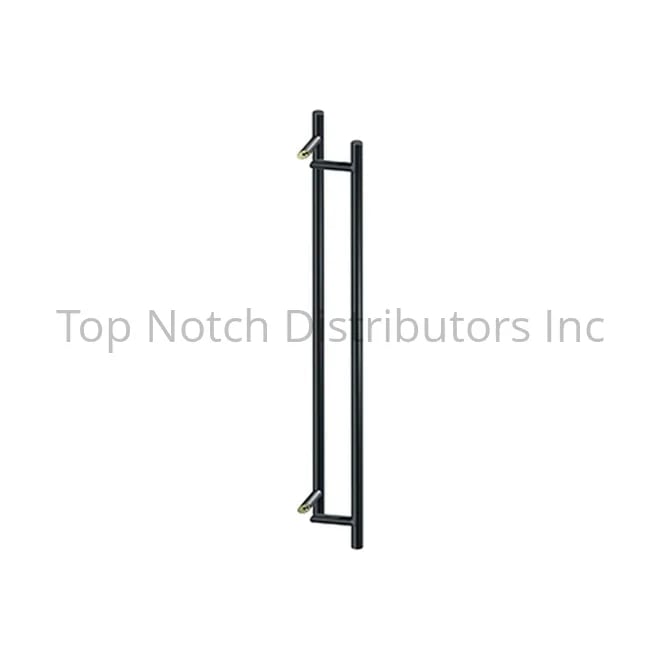 SSPORBB48U19 48 in. Back To Back Round Offset Door Pulls - Black Finish
