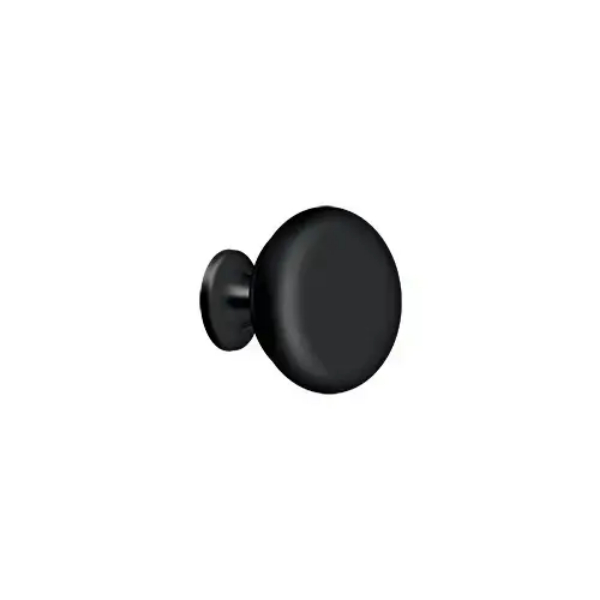 KR114U19 Knob Round Solid, Paint Black