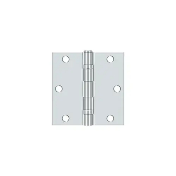 S35BBU26-R 3.5 x 3.5 in. Ball Bearing Square Hinge - Polished Chrome