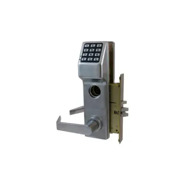 Non-Weatherized Right Hand Trilogy Electronic Digital Classroom Mortise Lever Lock Satin