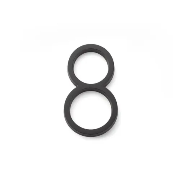2838US19 7 in. Modern No.8 House Number - Flat Black Finish