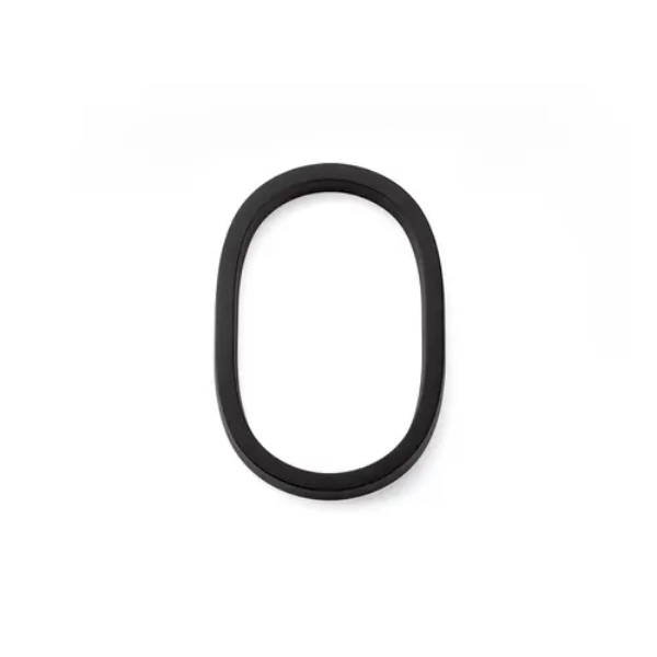 2830US19 7 in. Modern No.0 House Number - Flat Black Finish