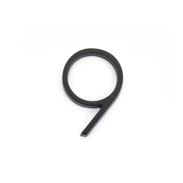 2839US19 7 in. Modern No.9 House Number - Flat Black Finish