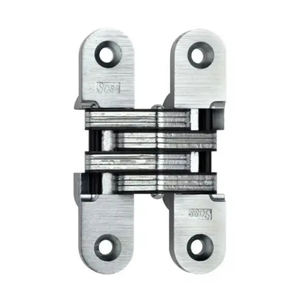 216ICUS4 1 x 4.62 in. Heavy Duty Invisible Spring Hinge for 1.37 in. Doors - Satin Brass Finish