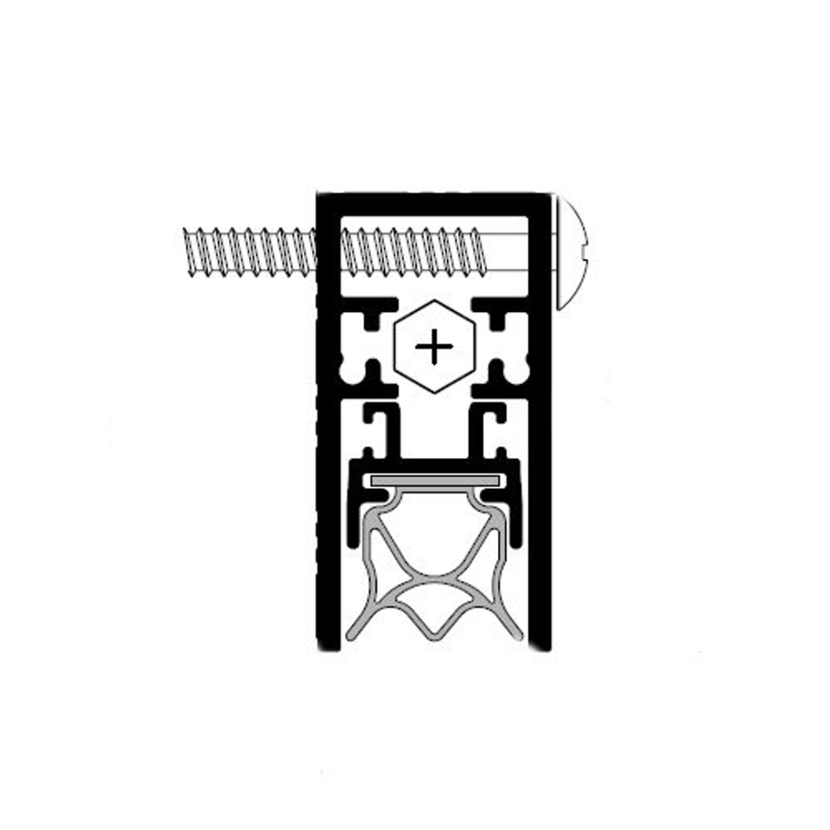 4301DPKL36 36 in. Automatic Door Bottom - Dark Bronze Anodized