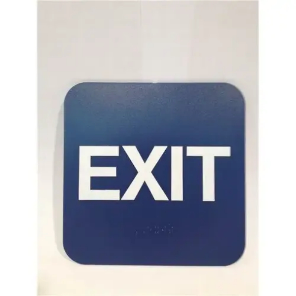Don-Jo HS907035 6 x 6 in. Exit Sign - Blue