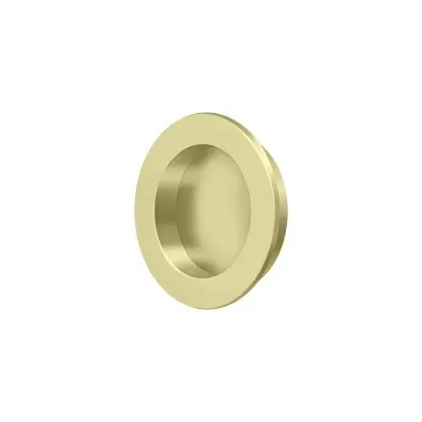 FP238U3-UNL 2.37 in. HD Round Flush Pull - Solid Brass - Unlacquered