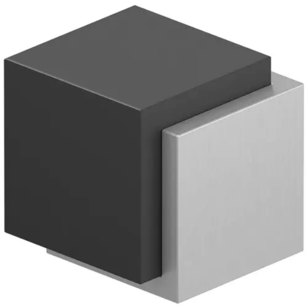 FDBB134U32D 1.75 in. Contemporary Cube Floor Bumper - Satin Stainless Steel