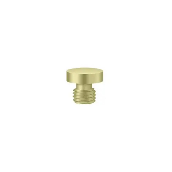 CHBU3-UNL 0.31 in. Diameter Decorative Button Tip Cabinet Hinge - Finials Unlacquered Brass