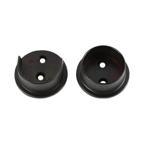 Metal Pole Socket Set, Two Sockets, for 1-1/2 Pole Matte Black Finish