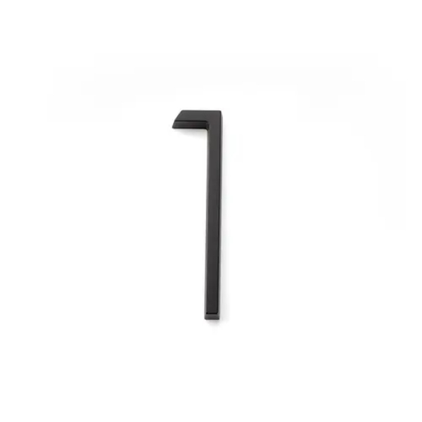 2831US19 7 in. Modern No.1 House Number - Flat Black Finish
