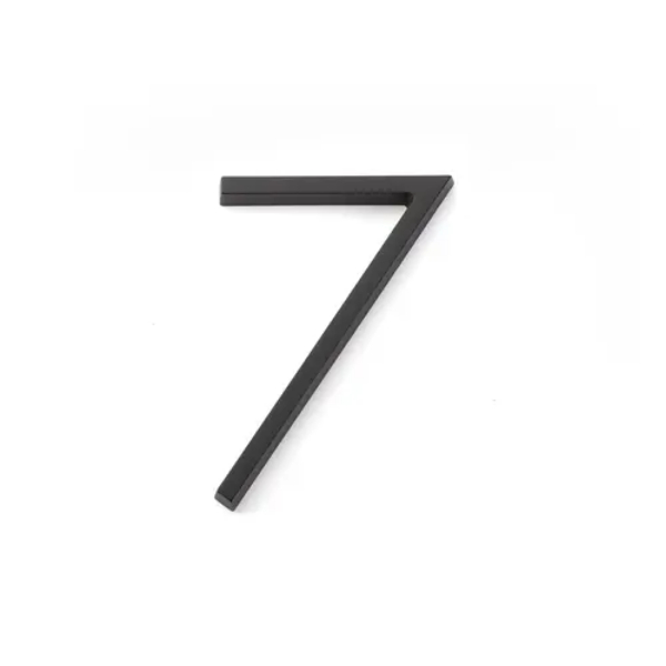 2837US19 7 in. Modern No.7 House Number - Flat Black Finish