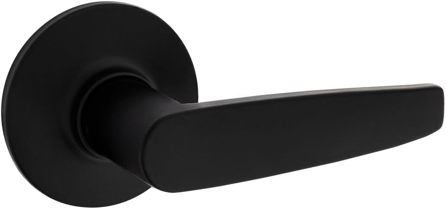 SL7000WI-514 Winston Lever Round Rose Half Dummy - Matte Black Finish