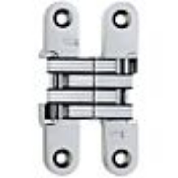 212US26 0.75 x 3.75 in. Medium Duty Invisible Hinge for 1.12 in. Doors, Bright Chrome Finish