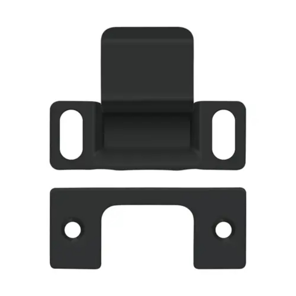 SP2751U19 2.75 x 1.25 in. Dust Cup Adjustable Strike Plate - Paint Black