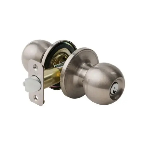 FT3P00 Saturn Knob Entry Lock - Satin Nickel Finish