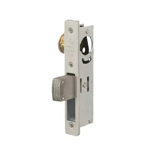 MS1850S150628 0.87 in. MS Deadlock Flat Faceplate Hook Bolt - Clear Anodized Aluminum Finish