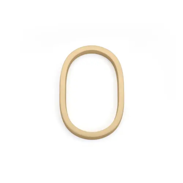 2830US4 7 in. Modern No.0 House Number - Satin Brass Finish