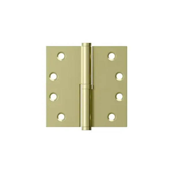 DSBLO43UNLLH 4 x 4 in. Left Hand Square Lift-Off Hinge - Unlacquered Brass Finish
