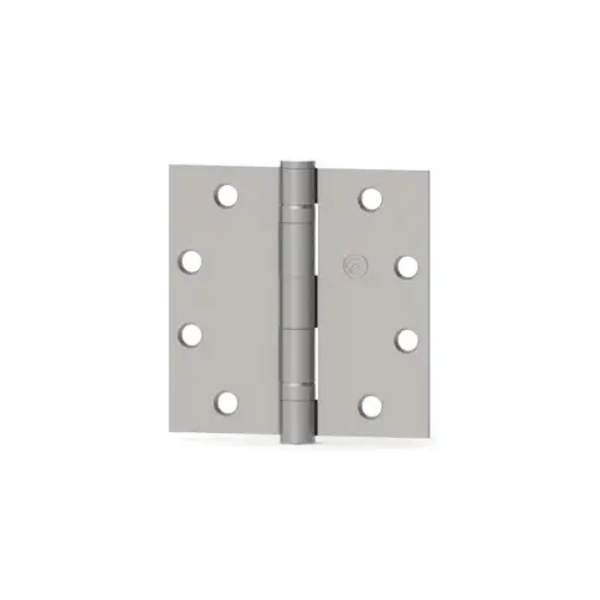 ECBB110141232DNRP 4.5 x 4.5 in. Full Mortise Standard Weight Ball Bearing Square Corner Hinge, Non Removable Pin - Satin Stainless Steel Finish