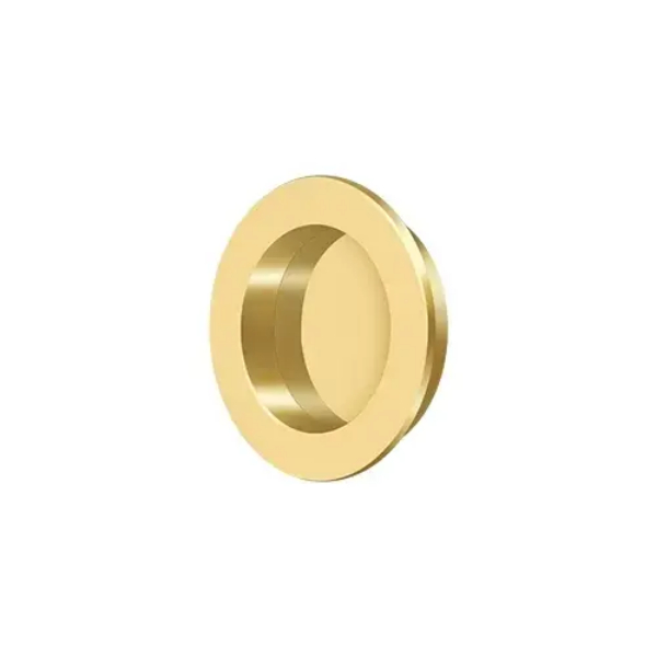 FP238CR003 2.37 in. Diameter Pocket Door Round Flush Pull - Lifetime Brass