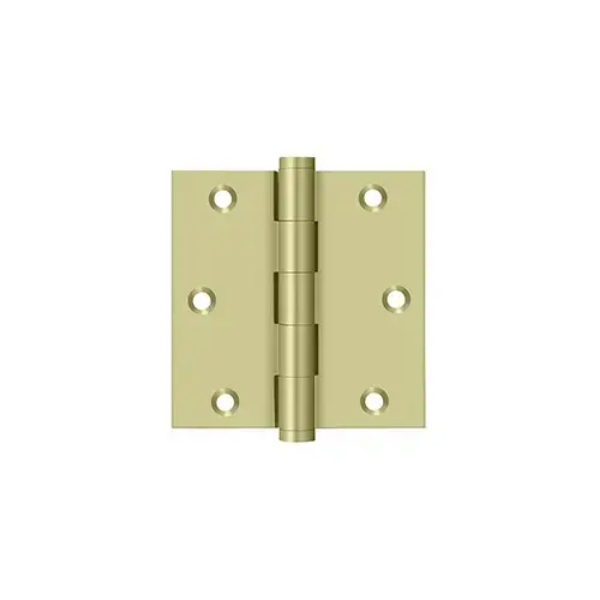 DSB353-UNL-R 3.5 x 3.5 in. Residential Square Hinge - Unlacquered Brass