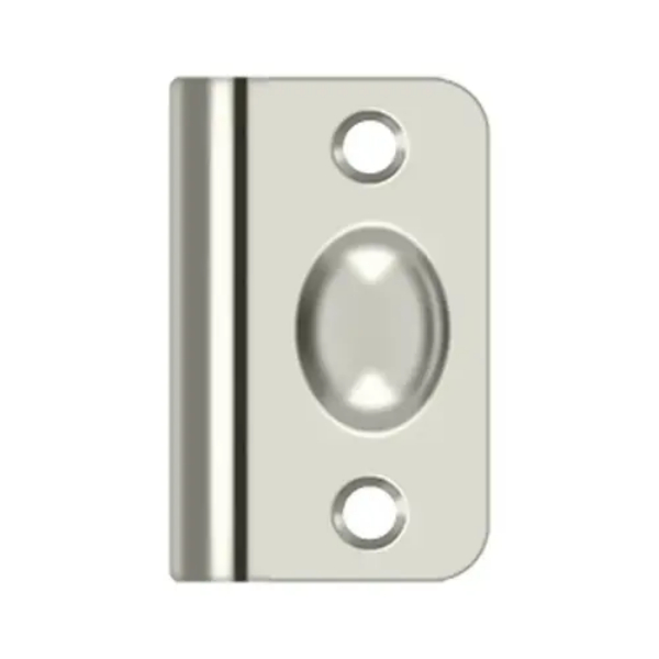 Roller & Ball Catch Strike Plate - Polished Nickel