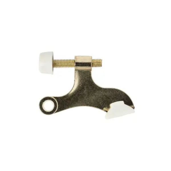 DD0242PB Deluxe Hinge Pin Door Stop - Bright Brass Finish