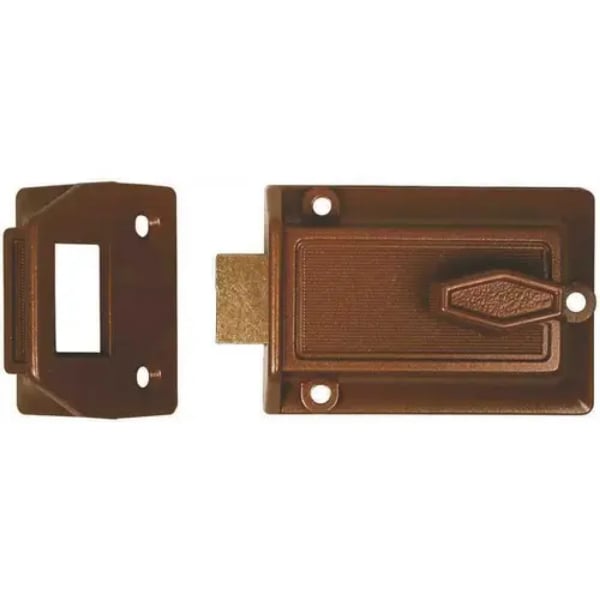 2205341 2.37 in. Night Latch Lock - Bronze