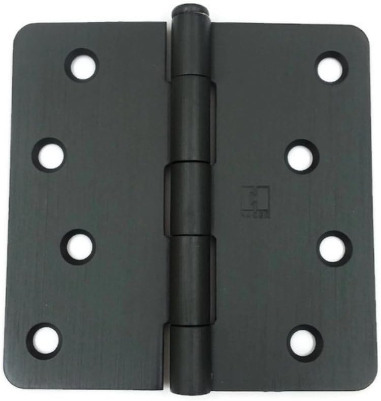 RC1541410R14 4 x 4 in. US10R Antique Bronze Solid Brass Door Hinge, 0.25 in. Radius Corners - Full Mortise
