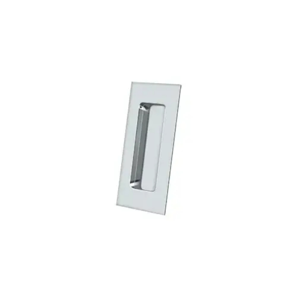 FP40U26 4 in. Height Pocket Door Rectangular Flush Pull - Polished Chrome