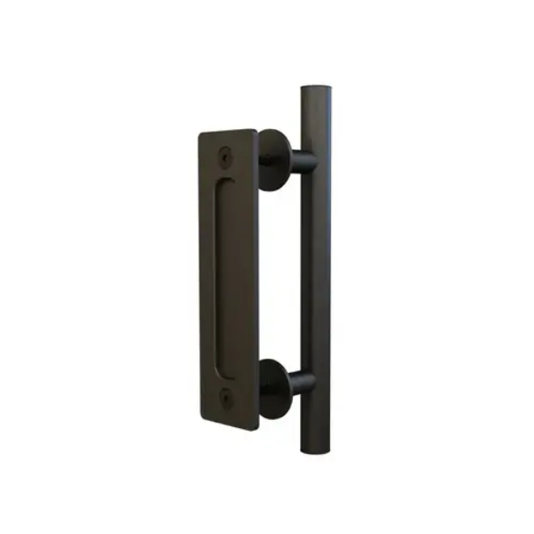 DD1110PL4BL Handle with Flush Pull - Matte Black Finish