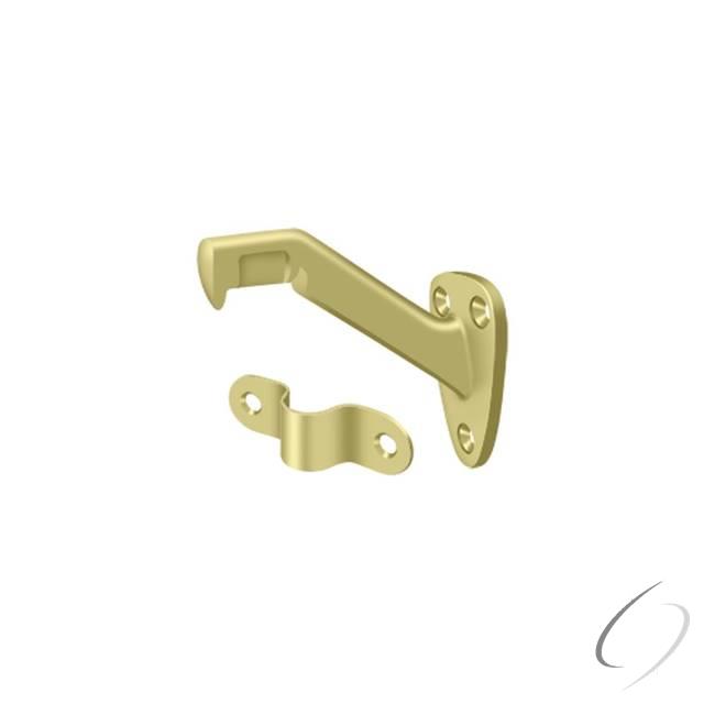 HRB325U3-UNL 3.31 in. Projection Hand Rail Bracket - Unlacquered Bright Brass