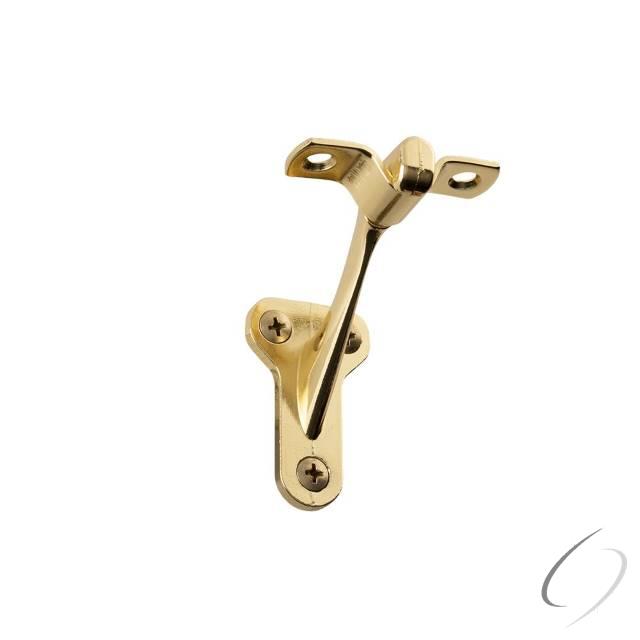 DD0311PB Heavy Duty Handrail Bracket - Bright Brass